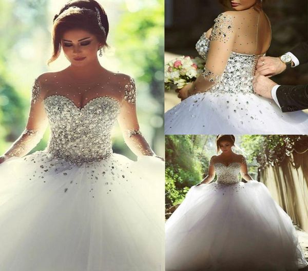 2019 vintage long sleeves wedding dresses with rhinestones crystals beaded lace up back ball gown plus size dress arabic bridal go2720405, White
2019 vintage long sleeves wedding dresses with rhinestones crystals beaded lace up back ball gown plus size dress arabic bridal go2720405, White