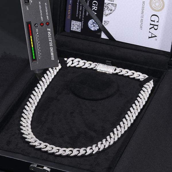 new arrival 14mm gold plated 925 sterling silver vvs moissanite diamond iced out cuban link chain with luxury jewelry box
new arrival 14mm gold plated 925 sterling silver vvs moissanite diamond iced out cuban link chain with luxury jewelry box