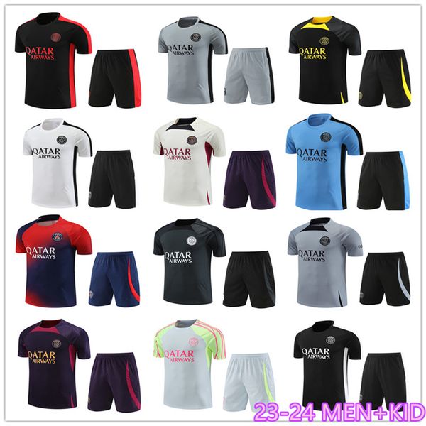 23 24 psgs mbappe soccer jerseys tracksuit 2023 classic style aldult paris training suit sergio verratti icardi men and kid football short s, Black
23 24 psgs mbappe soccer jerseys tracksuit 2023 classic style aldult paris training suit sergio verratti icardi men and kid football short s, Black