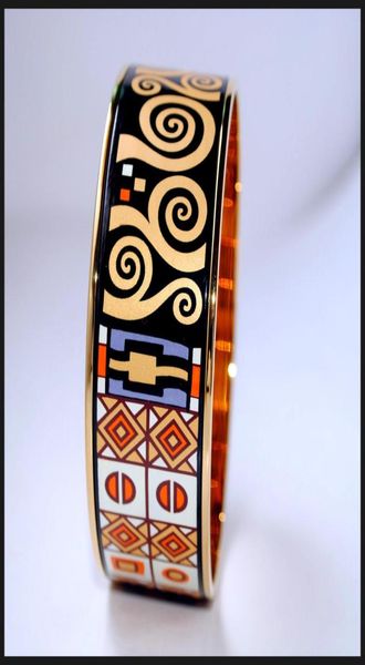 klimt series 18k goldplated enamel bangle bracelet for woman bracelets bangles width 30mm fashion accessories jewelry1359658, Black
klimt series 18k goldplated enamel bangle bracelet for woman bracelets bangles width 30mm fashion accessories jewelry1359658, Black