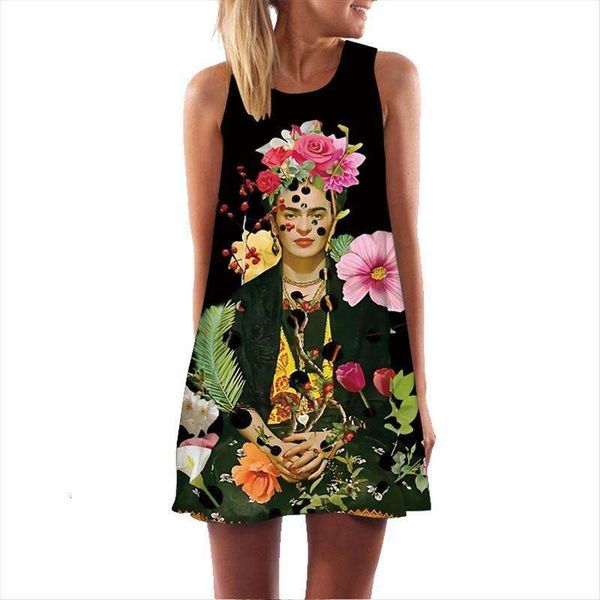digital printed round neck wide hem loose off the shoulder mid length vest sleeveless dress, Black;gray
digital printed round neck wide hem loose off the shoulder mid length vest sleeveless dress, Black;gray