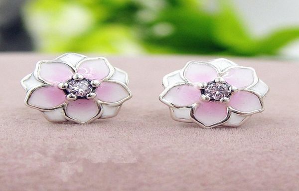 2017 spring 925 sterling silver magnolia stud earrings with pink enamel and cz fits european charms jewelry7970757, Golden;silver
2017 spring 925 sterling silver magnolia stud earrings with pink enamel and cz fits european charms jewelry7970757, Golden;silver