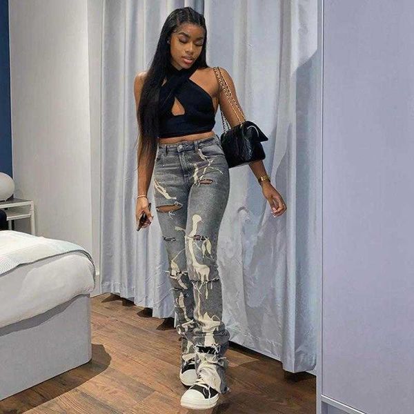 summer women fashional women's jeans hole ripped edge whitened straight shape pants high waist washed worn fitwomen's, Blue
summer women fashional women's jeans hole ripped edge whitened straight shape pants high waist washed worn fitwomen's, Blue