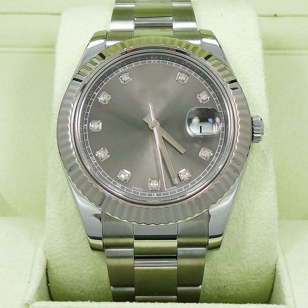 luxury bp factory cal.3235 automatic movement ii 116334 41mm diamond dial 18k white gold fluted watch g gray tray sapphire men's watch, Slivery;brown
luxury bp factory cal.3235 automatic movement ii 116334 41mm diamond dial 18k white gold fluted watch g gray tray sapphire men's watch, Slivery;brown