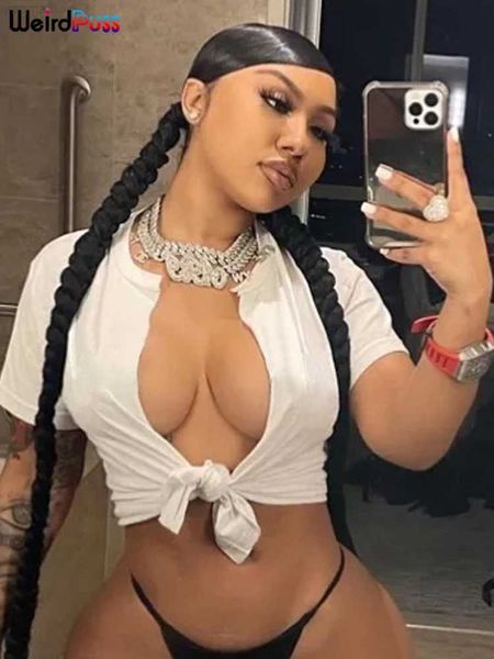 women's t-shirt weird puss lace up crop y2k women solid deep v-neck short sleeve wild t-shirt stretch skinny street hipster navel tees, White
women's t-shirt weird puss lace up crop y2k women solid deep v-neck short sleeve wild t-shirt stretch skinny street hipster navel tees, White