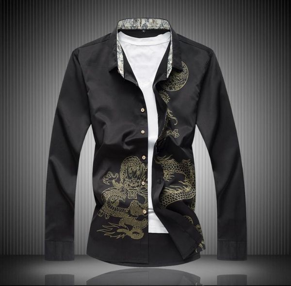 classic style cotton fiber men dress shirt dragon print men039s social shirts office wear easy care regular fit4597438, White;black
classic style cotton fiber men dress shirt dragon print men039s social shirts office wear easy care regular fit4597438, White;black