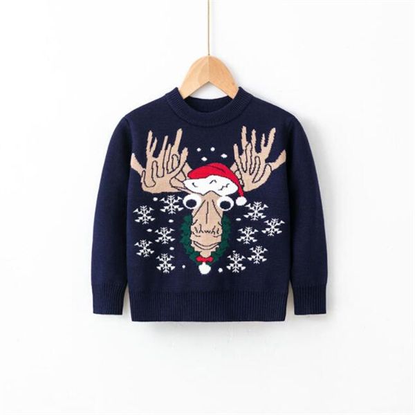 new autumn and winter kid's cartoon christmas sweater boys' baby pullover bottom knit, Blue
new autumn and winter kid's cartoon christmas sweater boys' baby pullover bottom knit, Blue