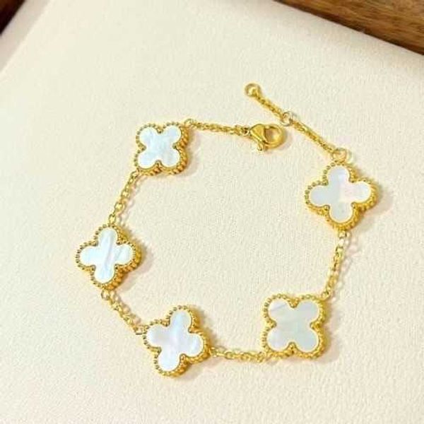van clover bracelet without fading new gold titanium steel fourleaf clover lucky grass doublesided bracelet necklace ins, Golden;silver
van clover bracelet without fading new gold titanium steel fourleaf clover lucky grass doublesided bracelet necklace ins, Golden;silver