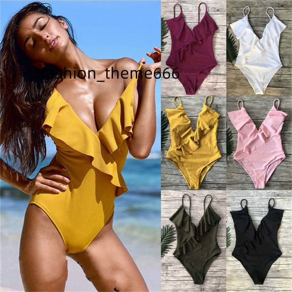 women's swimwear yellow solid one-piece swimsuit falbala v neck ruffle monokini 2020 ladies beach bathing suit swimwear, White;black
women's swimwear yellow solid one-piece swimsuit falbala v neck ruffle monokini 2020 ladies beach bathing suit swimwear, White;black