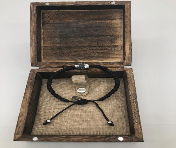 charm bracelet braided black wax cord with stainless steel skull head bracelet for women or men fashion jewelry demon8188562238, Golden;silver
charm bracelet braided black wax cord with stainless steel skull head bracelet for women or men fashion jewelry demon8188562238, Golden;silver