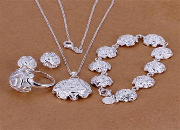 fashion jewelry set 925 sterling silver plated rose pendant necklace earrings ring bracelet for women valentine039s day gifts6383194, Black
fashion jewelry set 925 sterling silver plated rose pendant necklace earrings ring bracelet for women valentine039s day gifts6383194, Black