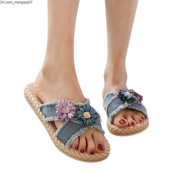 slipper slipper summer 2022 women' flat slider leisure outdoor open toe denim cross women flower sandals fashion home slider z230714, Black;grey
slipper slipper summer 2022 women' flat slider leisure outdoor open toe denim cross women flower sandals fashion home slider z230714, Black;grey