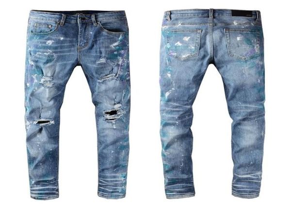 new arrival mens designer jeans light blue hole spray paint medal fashion men pants slim motorcycle biker hip hop pant s quali1222196
new arrival mens designer jeans light blue hole spray paint medal fashion men pants slim motorcycle biker hip hop pant s quali1222196