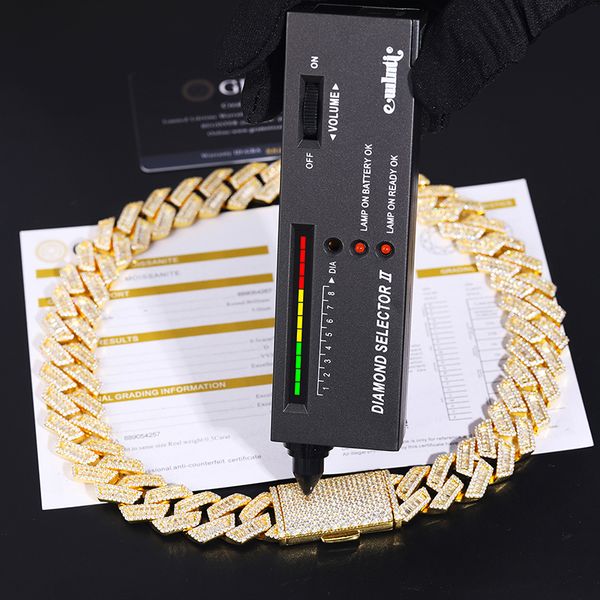 luxury 20mm hip hop moissanite cuban link chain gold plated 925 sterling silver vvs diamond cuban necklace
luxury 20mm hip hop moissanite cuban link chain gold plated 925 sterling silver vvs diamond cuban necklace
