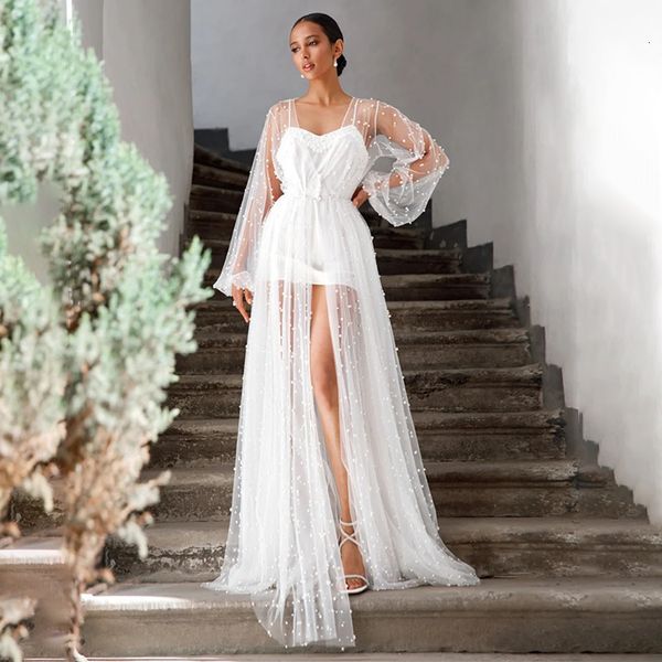 basic casual dresses white pearl tulle bridal robe for wedding long sleeves women bathrobes shawl nightgowns lingerie dressing kimono cape 2, Black;gray
basic casual dresses white pearl tulle bridal robe for wedding long sleeves women bathrobes shawl nightgowns lingerie dressing kimono cape 2, Black;gray