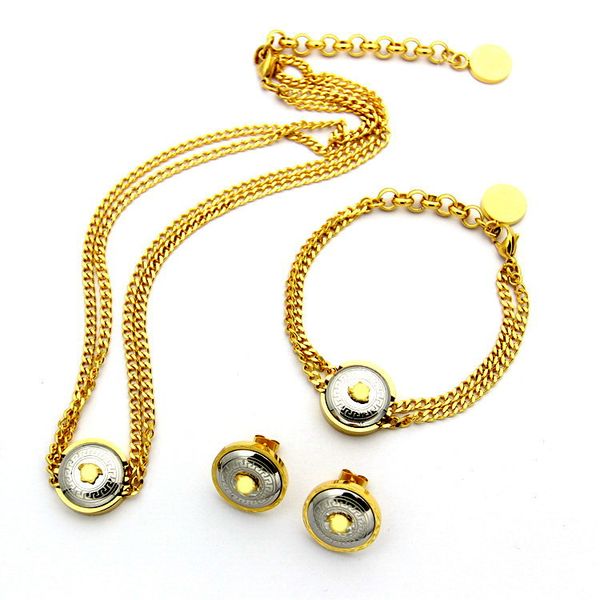 titanium steel jewelry fashion basilisk medusa card women bracelet necklace stud earring sets brass 18k gold plated ladies designer jewelry, Black
titanium steel jewelry fashion basilisk medusa card women bracelet necklace stud earring sets brass 18k gold plated ladies designer jewelry, Black