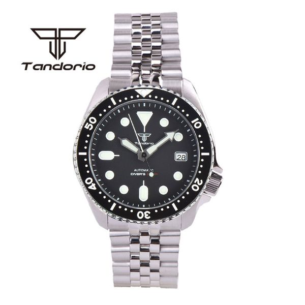 other watches tandorio nh35a 41mm 200m automatic diving men wristwatch steel bracelet black blue green dial luminous sapphire glass auto dat, Slivery;black
other watches tandorio nh35a 41mm 200m automatic diving men wristwatch steel bracelet black blue green dial luminous sapphire glass auto dat, Slivery;black