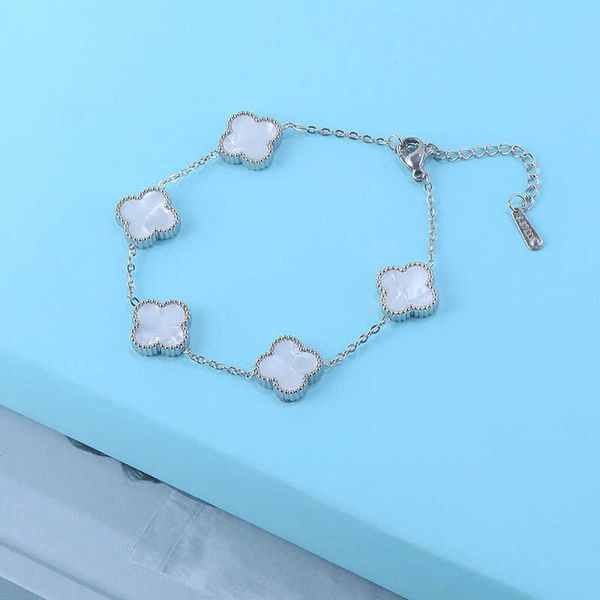 van clover bracelet classic fourleaf clover bracelet of the season womens titanium steel colorless bohemian high beauty light luxury handwea, Golden;silver
van clover bracelet classic fourleaf clover bracelet of the season womens titanium steel colorless bohemian high beauty light luxury handwea, Golden;silver