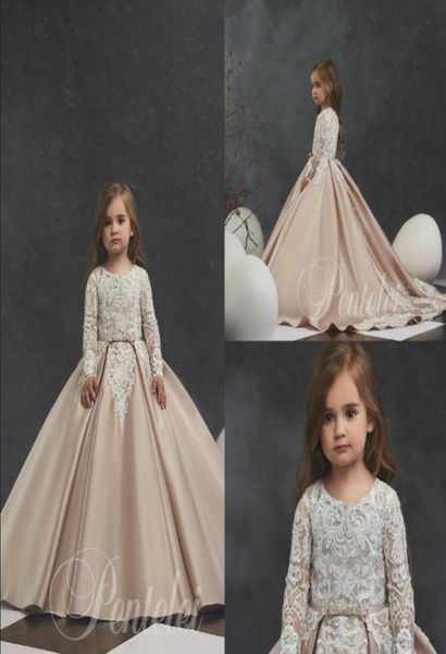 champagne ball gown flower girl dresses lace appliqued satin long sleeve girls pageant dress little girl first holy communion gown8836474, White;blue
champagne ball gown flower girl dresses lace appliqued satin long sleeve girls pageant dress little girl first holy communion gown8836474, White;blue
