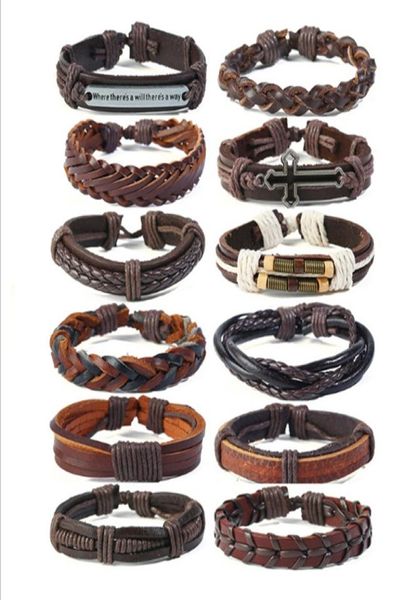 12pcslset stylish men039s leather charm bracelets punk multilayer handmade diy leather braid hemp bracelets women039s jewel3020274, Black
12pcslset stylish men039s leather charm bracelets punk multilayer handmade diy leather braid hemp bracelets women039s jewel3020274, Black