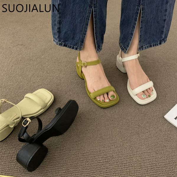 sandals suojialun summer narrow band women sandal fashion square low heel ladies elegant dress sandal shoes outdoor casual slides 230714, Black
sandals suojialun summer narrow band women sandal fashion square low heel ladies elegant dress sandal shoes outdoor casual slides 230714, Black