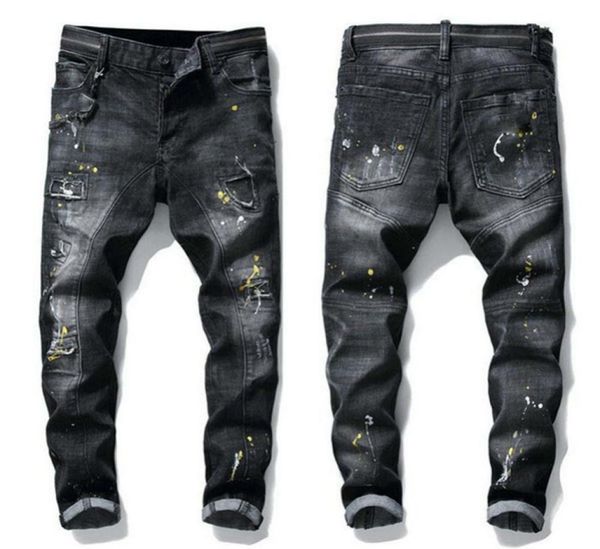 mens rips stretch black jeans fashion slim fit washed motocycle denim pants panelled hip hop trousers slimfit elastic trousers eb6193664, Blue
mens rips stretch black jeans fashion slim fit washed motocycle denim pants panelled hip hop trousers slimfit elastic trousers eb6193664, Blue