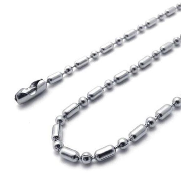 304 stainless steel 24mm beaded ball chains necklace 50cm 55cm 60cm 70cm 20pcslot fn1015193122, Silver
304 stainless steel 24mm beaded ball chains necklace 50cm 55cm 60cm 70cm 20pcslot fn1015193122, Silver
