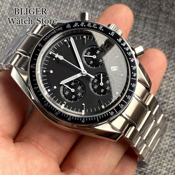 other watches sport 40mm chronograph multifunction quartz watch men vk63 movement black white dial stainless steel strap montre homme 230714, Slivery;black
other watches sport 40mm chronograph multifunction quartz watch men vk63 movement black white dial stainless steel strap montre homme 230714, Slivery;black