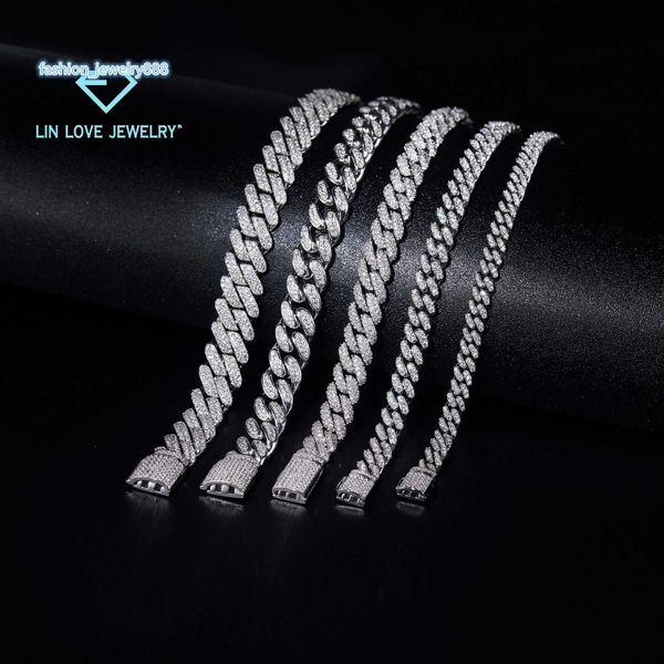 chain cuban chain precision 925 silver hand inlaid d color mosan diamond cuban chain bracelet necklace width 6mm-14mm, Black
chain cuban chain precision 925 silver hand inlaid d color mosan diamond cuban chain bracelet necklace width 6mm-14mm, Black