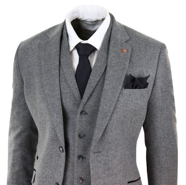 mens dark grey herringbone tweed 3 piece suits peaky blinders wool suit wool tweed suit jacket vest pants custom made wedding tuxe9994675, Black;gray
mens dark grey herringbone tweed 3 piece suits peaky blinders wool suit wool tweed suit jacket vest pants custom made wedding tuxe9994675, Black;gray