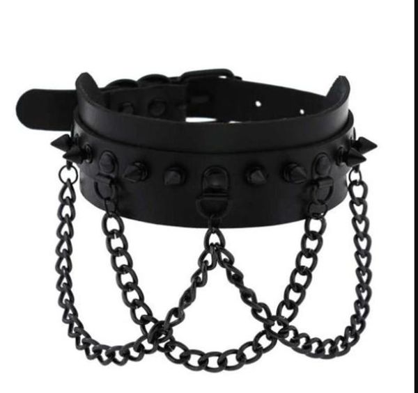 spike choker collar necklace metal chain fashion black leather chokers harajuku jewelry6949668, Silver
spike choker collar necklace metal chain fashion black leather chokers harajuku jewelry6949668, Silver