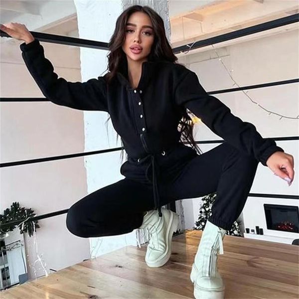 casual stand collar jumpsuits women autumn winter zipper long sleeve outfit solid loose drawstring rompers tracksuits, White
casual stand collar jumpsuits women autumn winter zipper long sleeve outfit solid loose drawstring rompers tracksuits, White