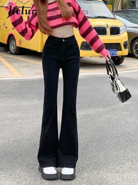 women's jeans jielur micro flare pants women's high waist fashion new tight black jeans suitable for straight cold loose denim str, Blue
women's jeans jielur micro flare pants women's high waist fashion new tight black jeans suitable for straight cold loose denim str, Blue