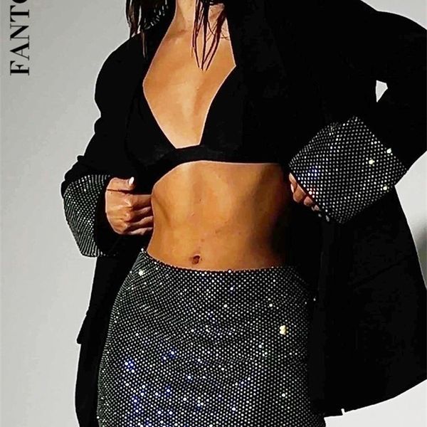 two piece dress fantoye glitter diamond shiny women blazer set double layer fishnet skirt female fashion club night outfits 230713, White
two piece dress fantoye glitter diamond shiny women blazer set double layer fishnet skirt female fashion club night outfits 230713, White