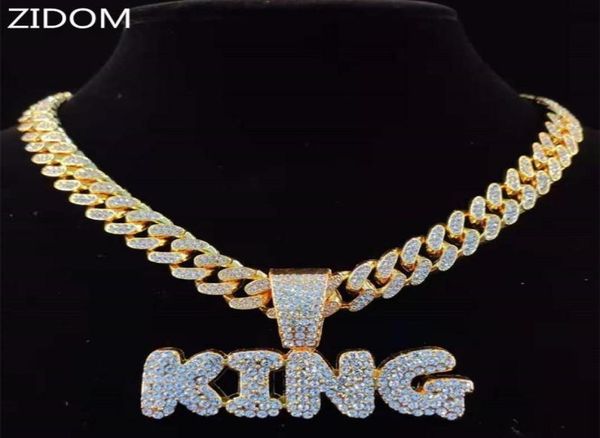 men hip hop king letters pendant necklace with 13mm miami cuban chain iced out bling hiphop necklaces male fashion jewelry6678495, Silver
men hip hop king letters pendant necklace with 13mm miami cuban chain iced out bling hiphop necklaces male fashion jewelry6678495, Silver