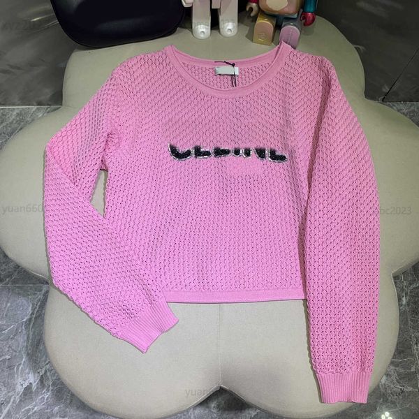 designer women sweater fashion diamond edging logo girl knit shirt hollow out breathable design pullover july10, White;black
designer women sweater fashion diamond edging logo girl knit shirt hollow out breathable design pullover july10, White;black