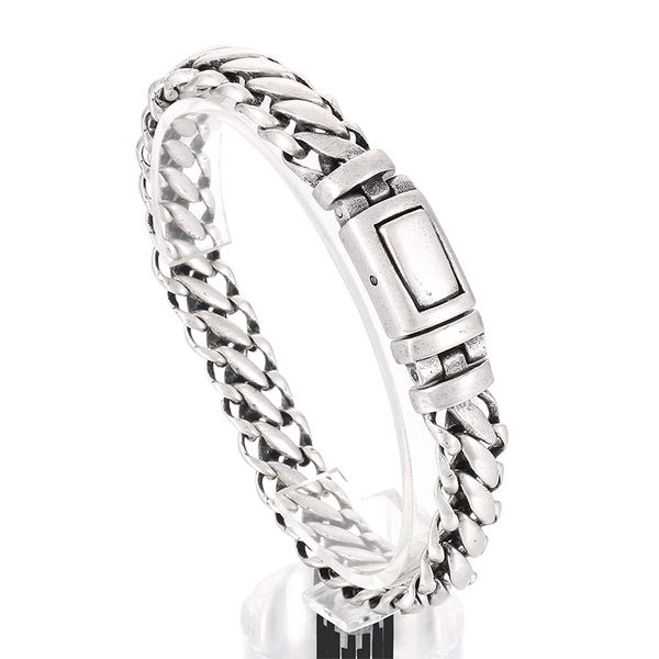 12mm 8.26inch casting braided design chain stainless steel bracelet for mens women boys jewelry silver, Black
12mm 8.26inch casting braided design chain stainless steel bracelet for mens women boys jewelry silver, Black