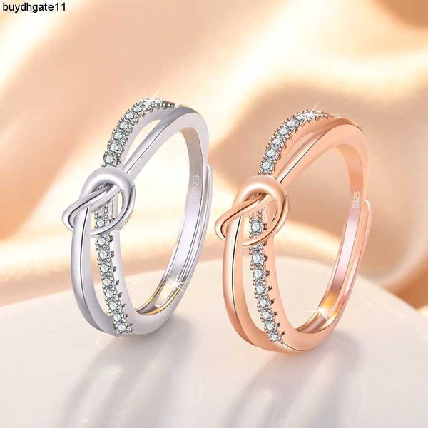 fashion accessories new single row diamond knot ring for women's korean version luxury and small style open index finger, Silver
fashion accessories new single row diamond knot ring for women's korean version luxury and small style open index finger, Silver
