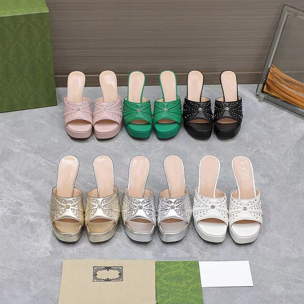 2023 designer luxury fish mouth high-heeled slides slippers g familys womens 100% leather rhinestone catwalk high heels sandals ladys waterp, Black
2023 designer luxury fish mouth high-heeled slides slippers g familys womens 100% leather rhinestone catwalk high heels sandals ladys waterp, Black