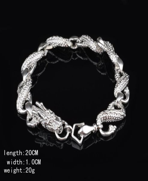 925 sterling silver dragon chain bracelet 10mm x20cm cool street style fashion jewelry christmas gifts low 8382214, Golden;silver
925 sterling silver dragon chain bracelet 10mm x20cm cool street style fashion jewelry christmas gifts low 8382214, Golden;silver
