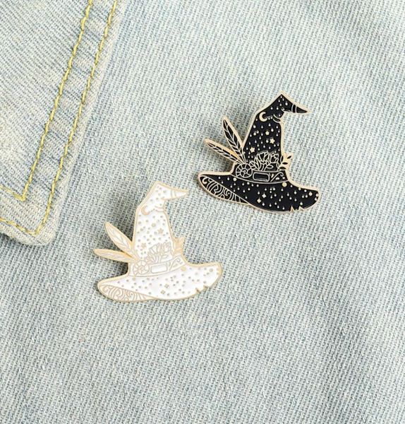 witch magic hats enamel pins black white halloween unique design feather starry sky flowers brooches gift for party dercoration cl6596214, Gray
witch magic hats enamel pins black white halloween unique design feather starry sky flowers brooches gift for party dercoration cl6596214, Gray