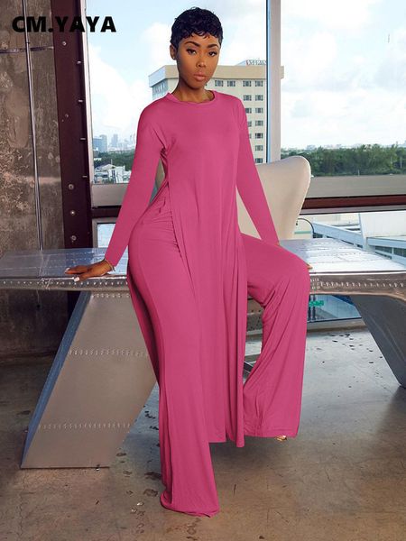women's two piece pants cm.yaya solid classic women's set long sleeve high slit x-long tee straight pant suit tracksuit fitness tw, White
women's two piece pants cm.yaya solid classic women's set long sleeve high slit x-long tee straight pant suit tracksuit fitness tw, White