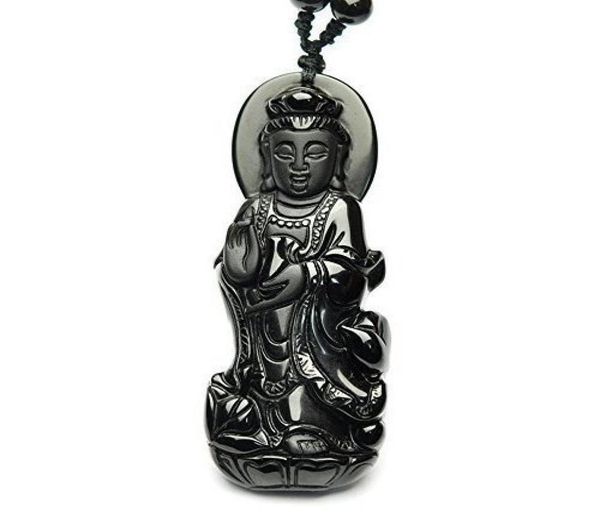 fine jewelry hand carved natural genuine obsidian kwanyin goddess bodhisattva buddha pendant necklace 9850949, Silver
fine jewelry hand carved natural genuine obsidian kwanyin goddess bodhisattva buddha pendant necklace 9850949, Silver