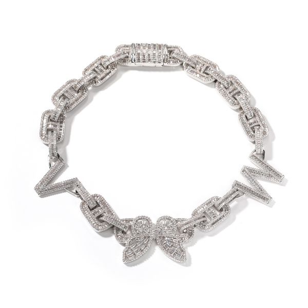 15mm cuban link chain with diy a-z letter necklace square baguette cz cuban chain custom initial necklace rapper icy jewelry, Silver
15mm cuban link chain with diy a-z letter necklace square baguette cz cuban chain custom initial necklace rapper icy jewelry, Silver