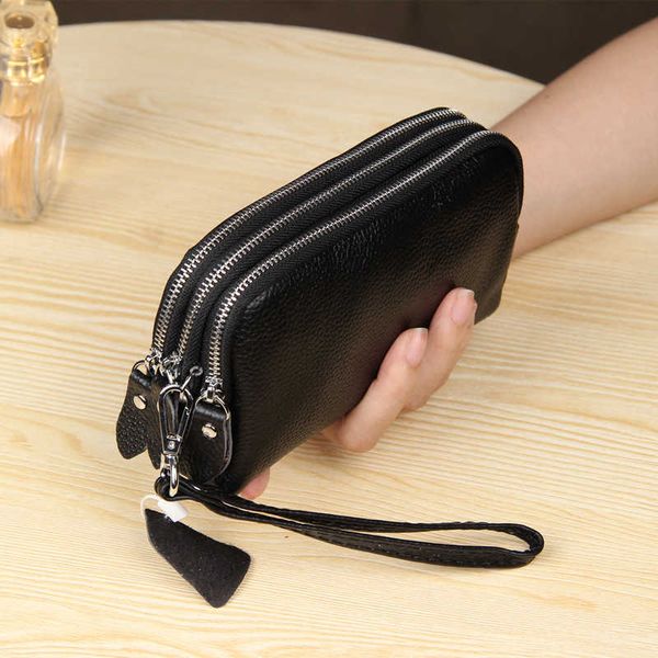 first layer cowhide women's handbag versatile three-layer zipper large capacity long simple leather mobile phone bag female
first layer cowhide women's handbag versatile three-layer zipper large capacity long simple leather mobile phone bag female