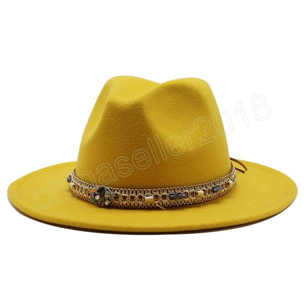 women men wide brim wool felt jazz fedora hats panama style cowboy trilby party formal dress hat large size yellow white, Blue;gray
women men wide brim wool felt jazz fedora hats panama style cowboy trilby party formal dress hat large size yellow white, Blue;gray