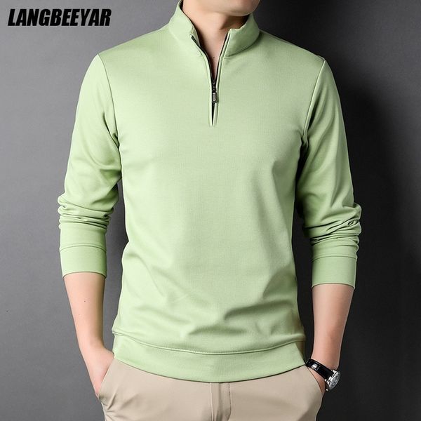 men's polos grade fashion brand luxury zipper polo shirt men casual plain korean solid color long sleeve mens clothing 230713, White;black
men's polos grade fashion brand luxury zipper polo shirt men casual plain korean solid color long sleeve mens clothing 230713, White;black