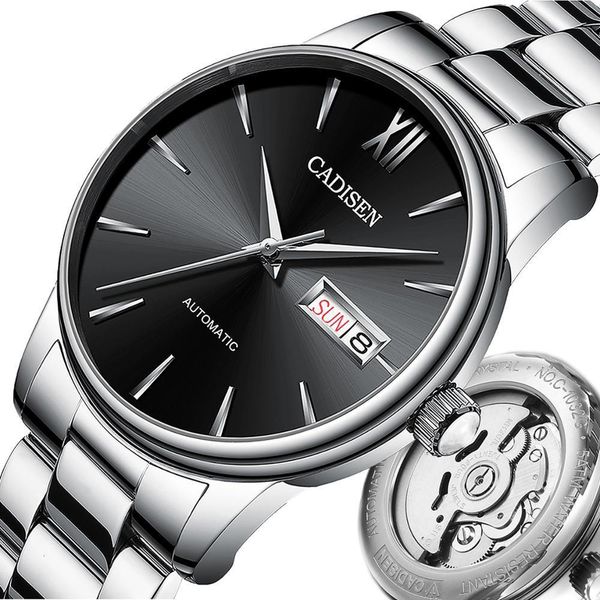 other watches cadisen automatic men s mechanical watch waterproof week calendar double show business gentleman man style steel band 230714, Slivery;black
other watches cadisen automatic men s mechanical watch waterproof week calendar double show business gentleman man style steel band 230714, Slivery;black