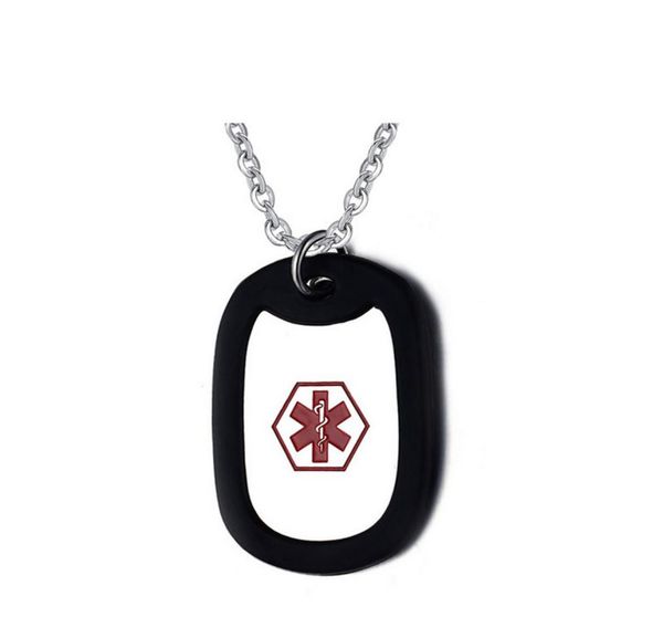 black stainless steel medical alert id necklace for women men jewelry pn2426963509, Silver
black stainless steel medical alert id necklace for women men jewelry pn2426963509, Silver