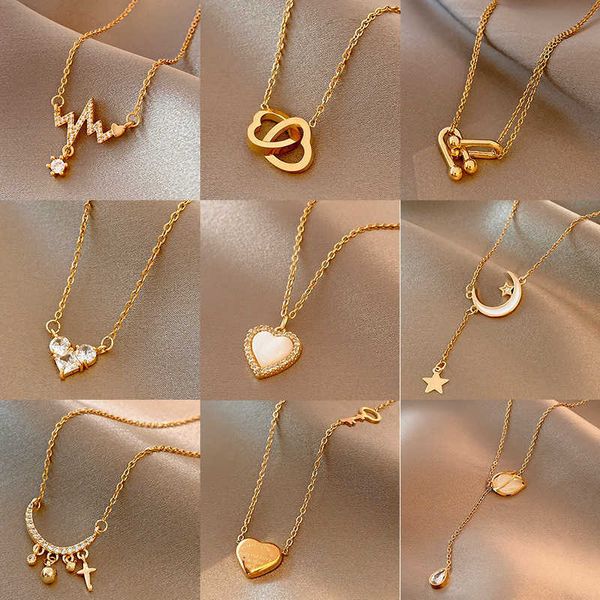 korean fashion net red titanium steel necklace female personality love clavicle chain temperament style pendant, Black
korean fashion net red titanium steel necklace female personality love clavicle chain temperament style pendant, Black